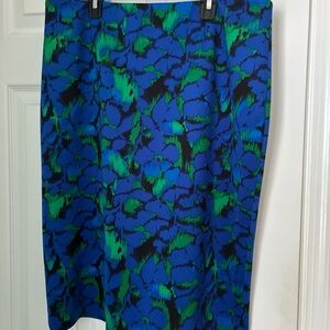 Jones Studio Separates Blue and Green stretch pencil Skirt size 12